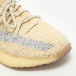 Yeezy x Adidas Light Beige Knit Fabric Boost 350 V2 Linen Sneakers Size 40