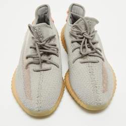 Yeezy x Adidas Grey Knit Fabric Boost 350 V2 Tail Light Sneakers Size 46 2/3