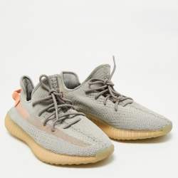 Yeezy x Adidas Grey Knit Fabric Boost 350 V2 Tail Light Sneakers Size 46 2/3