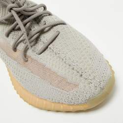 Yeezy x Adidas Grey Knit Fabric Boost 350 V2 Tail Light Sneakers Size 46 2/3