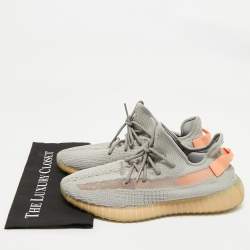 Yeezy x Adidas Grey Knit Fabric Boost 350 V2 Tail Light Sneakers Size 46 2/3