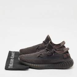 Yeezy x Adidas Black Mesh Boost 350 V2 Mono Cinder Sneakers Size 46