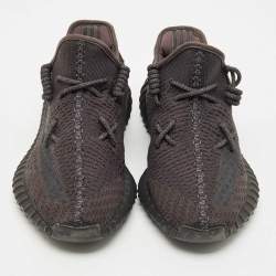 Yeezy x Adidas Black Mesh Boost 350 V2 Mono Cinder Sneakers Size 46