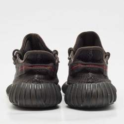 Yeezy x Adidas Black Mesh Boost 350 V2 Mono Cinder Sneakers Size 46