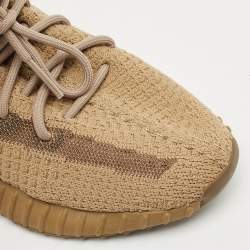 Yeezy x Adidas Brown Knit Fabric Boost 350 V2 Earth Sneakers Size 38 2/3