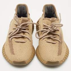 Yeezy x Adidas Brown Knit Fabric Boost 350 V2 Earth Sneakers Size 38 2/3