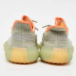 Pre Owned Yeezy x Adidas Green Knit Fabric Boost 350 V2 Desert Sage Sneakers Size 43 1/3