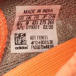 Pre Owned Yeezy x Adidas Green Knit Fabric Boost 350 V2 Desert Sage Sneakers Size 43 1/3