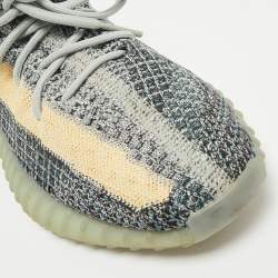 Yeezy x Adidas Multicolor Knit Fabric Boost 350 V2 Ash Blue Sneakers Size 44 2/3