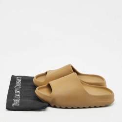 Yeezy x Adidas Brown Rubber Ochre Slides Size 42