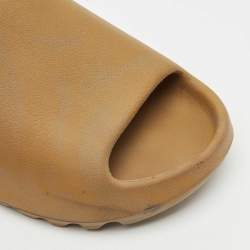 Yeezy x Adidas Brown Rubber Ochre Slides Size 42