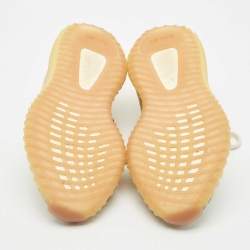 Pre Owned Yeezy x Adidas Pale Green Knit Fabric Boost 350 V2 Citrin (Non-Reflective) Sneakers Size 40