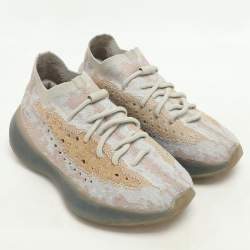 Pre Owned Yeezy x adidas Pepper Knit Fabric Boost 380 Mist Reflective Low Top Sneakers Size 37 1/3