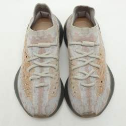 Pre Owned Yeezy x adidas Pepper Knit Fabric Boost 380 Mist Reflective Low Top Sneakers Size 37 1/3