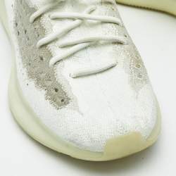 Pre Owned Yeezy x adidas Mint Green Knit Fabric Boost 380 Calcite Glow Sneakers Size 48 2/3