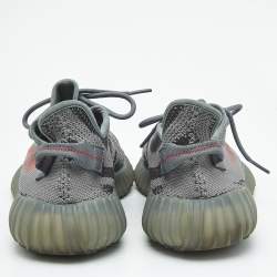 Pre Owned Yeezy x Adidas Grey Knit Fabric Boost 350 V2 Beluga 2.0 Sneakers Size 48