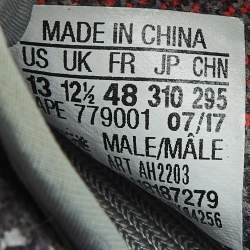 Pre Owned Yeezy x Adidas Grey Knit Fabric Boost 350 V2 Beluga 2.0 Sneakers Size 48