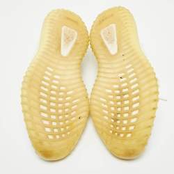 Pre Owned Yeezy x Adidas  White Knit Fabric Boost 350 V2 White  Sneakers Size 43 1/3