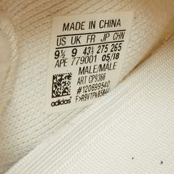 Pre Owned Yeezy x Adidas  White Knit Fabric Boost 350 V2 White  Sneakers Size 43 1/3