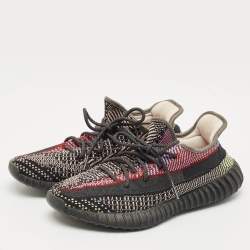 Pre Owned Yeezy x Adidas Multicolor Knit Fabric Boost 350 V2 Yecheil (Non-Reflective) Sneakers Size 43 1/3