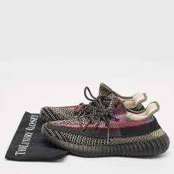 Pre Owned Yeezy x Adidas Multicolor Knit Fabric Boost 350 V2 Yecheil (Non-Reflective) Sneakers Size 43 1/3