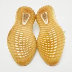 Pre Owned Yeezy x Adidas White Knit Fabric Boost 350 V2 Cream White Sneakers Size 401/3