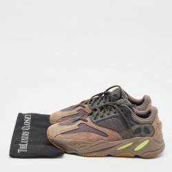 Pre Owned Yeezy x Adidas Multicolor Suede and Mesh Boost 700 Mauve Sneakers Size 44