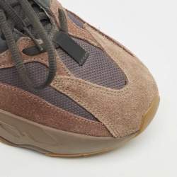 Pre Owned Yeezy x Adidas Multicolor Suede and Mesh Boost 700 Mauve Sneakers Size 44
