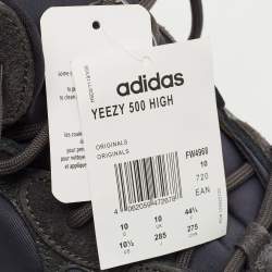 Pre Owned Yeezy x Adidas Blue/Grey Neoprene and Suede 500 High Slate Sneakers Size 44 2/3