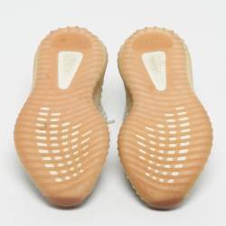 Pre Owned Yeezy x Adidas Pale Green Knit Fabric Boost 350 V2 Citrin (Non-Reflective) Sneakers Size 38.5