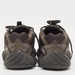 Pre Owned Yeezy x Adidas Black Mesh and Suede 500 Utility Black Sneakers Size 39 1/3