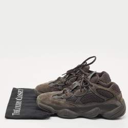 Pre Owned Yeezy x Adidas Black Mesh and Suede 500 Utility Black Sneakers Size 39 1/3