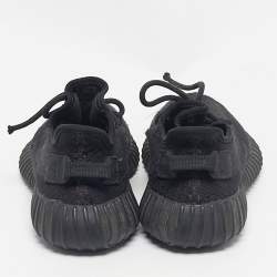 Pre Owned Yeezy x Adidas Black Knit Fabric Boost 350 V2 Onyx Sneakers Size 36 2/3