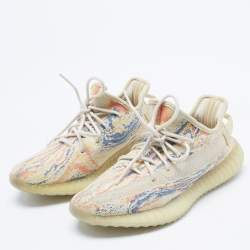 Pre Owned Yeezy x Adidas Multicolor Knit Fabric Boost 350 V2 MX Oat Sneakers Size 41 1/3