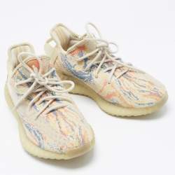 Pre Owned Yeezy x Adidas Multicolor Knit Fabric Boost 350 V2 MX Oat Sneakers Size 41 1/3