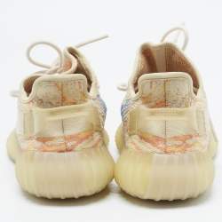 Pre Owned Yeezy x Adidas Multicolor Knit Fabric Boost 350 V2 MX Oat Sneakers Size 41 1/3