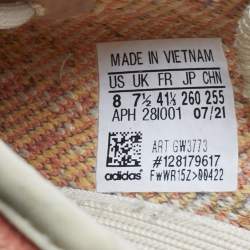 Pre Owned Yeezy x Adidas Multicolor Knit Fabric Boost 350 V2 MX Oat Sneakers Size 41 1/3