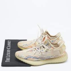 Pre Owned Yeezy x Adidas Multicolor Knit Fabric Boost 350 V2 MX Oat Sneakers Size 41 1/3
