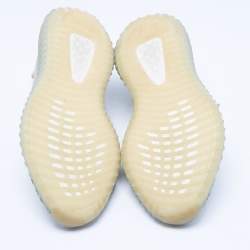 Pre Owned Yeezy x Adidas Green Knit Fabric Boost 350 V2 Desert Sage Sneakers Size 42