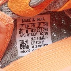 Pre Owned Yeezy x Adidas Green Knit Fabric Boost 350 V2 Desert Sage Sneakers Size 42