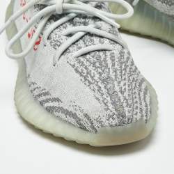 Pre Owned Yeezy x Adidas Light Blue Cotton Knit Boost 350 V2 Blue Tint Sneakers Size 40 2/3
