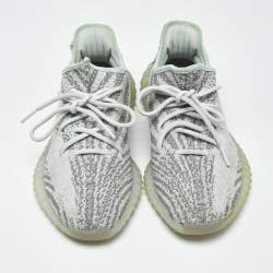 Pre Owned Yeezy x Adidas Light Blue Cotton Knit Boost 350 V2 Blue Tint Sneakers Size 40 2/3
