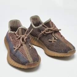 Pre Owned Yeezy x Adidas Multicolor Knit Fabric Boost 350 V2 Fade Sneakers Size 40