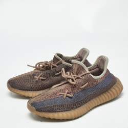 Pre Owned Yeezy x Adidas Multicolor Knit Fabric Boost 350 V2 Fade Sneakers Size 40