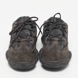 Pre Owned Yeezy x Adidas Black Mesh and Suede 500 Utility Black Sneakers Size 40 2/3