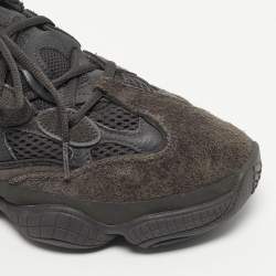 Pre Owned Yeezy x Adidas Black Mesh and Suede 500 Utility Black Sneakers Size 40 2/3