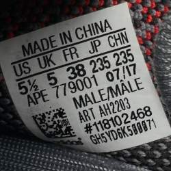 Pre Owned Yeezy x Adidas Grey Knit Fabric Boost 350 V2 Beluga 2.0 Sneakers Size 38