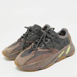 Pre Owned Yeezy x Adidas Multicolor Suede and Mesh Boost 700 Mauve Sneakers Size 38