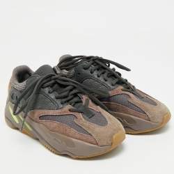 Pre Owned Yeezy x Adidas Multicolor Suede and Mesh Boost 700 Mauve Sneakers Size 38