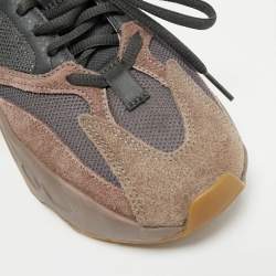 Pre Owned Yeezy x Adidas Multicolor Suede and Mesh Boost 700 Mauve Sneakers Size 38